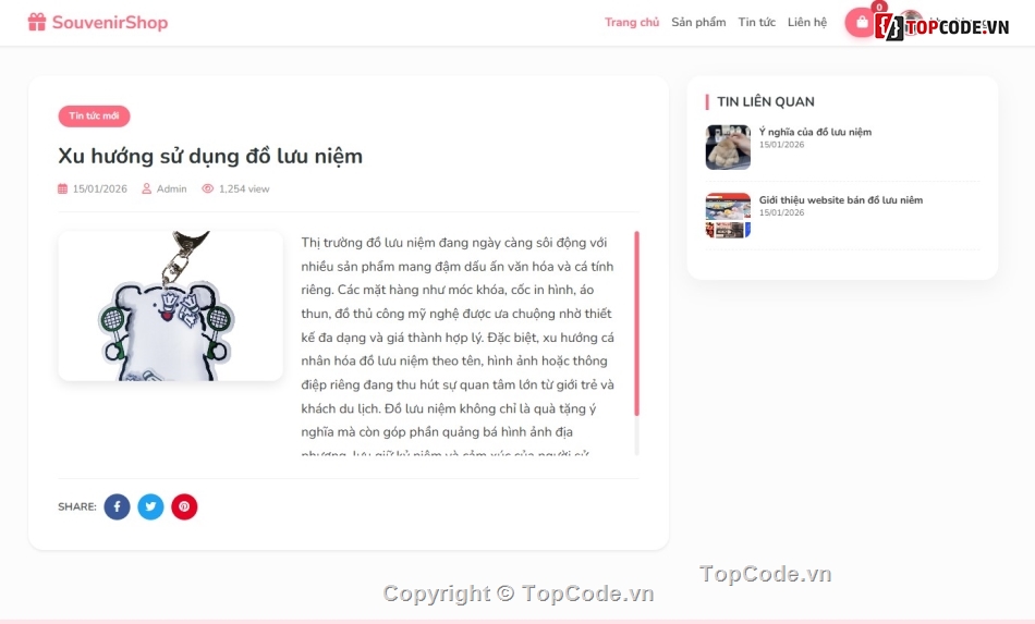 giao diện,mới nhất,bán đồ lưu niệm